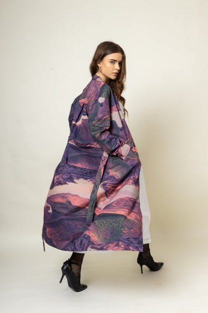 Amelia Printed Upcycled Cotton Trench | Verified Sustainable by Brown Living™