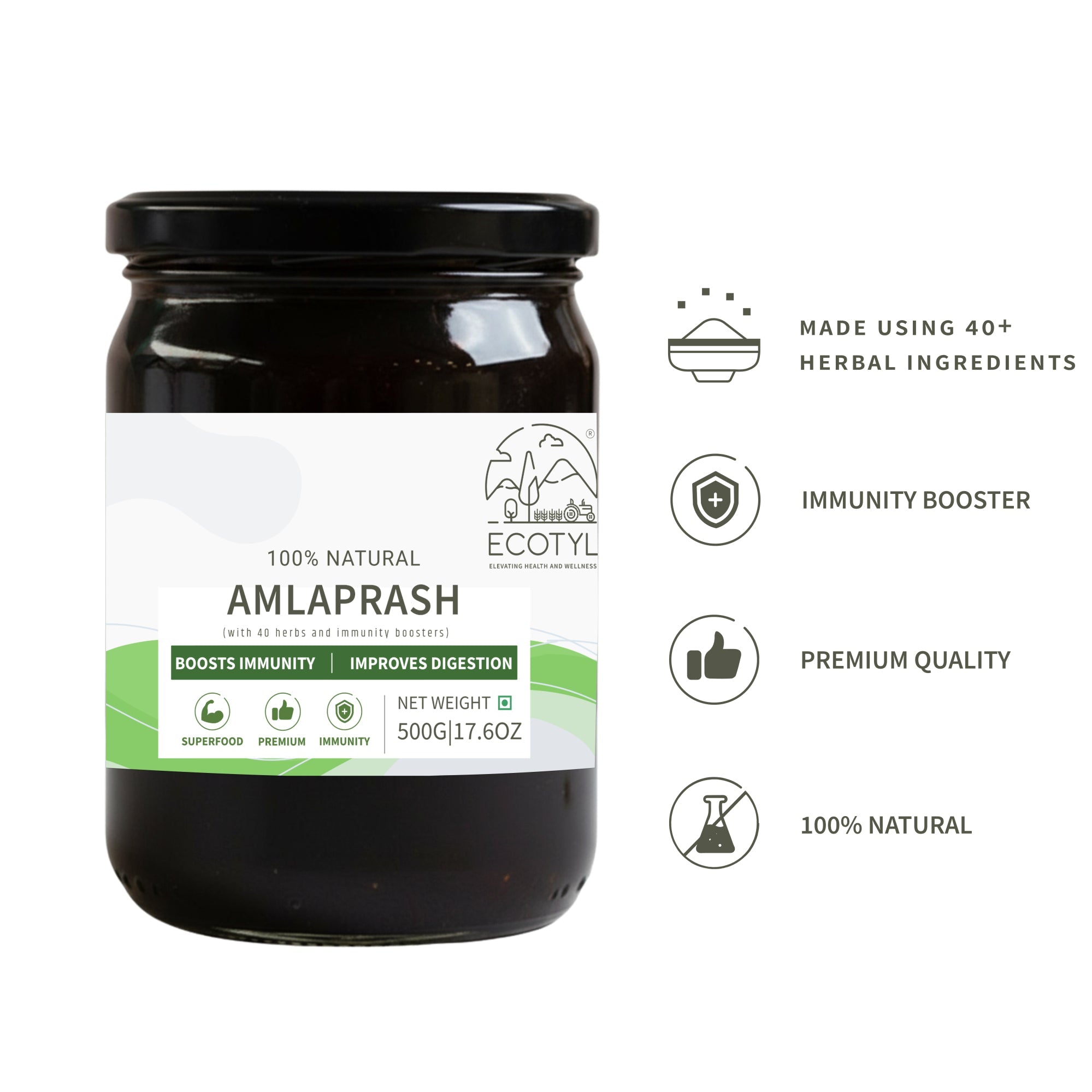 Amlaprash | Boosts Immunity | Improves Digestion | 500g – Health & Energy Drinks on Brown Living™. SKU: ECOTYL00047. Img 2.