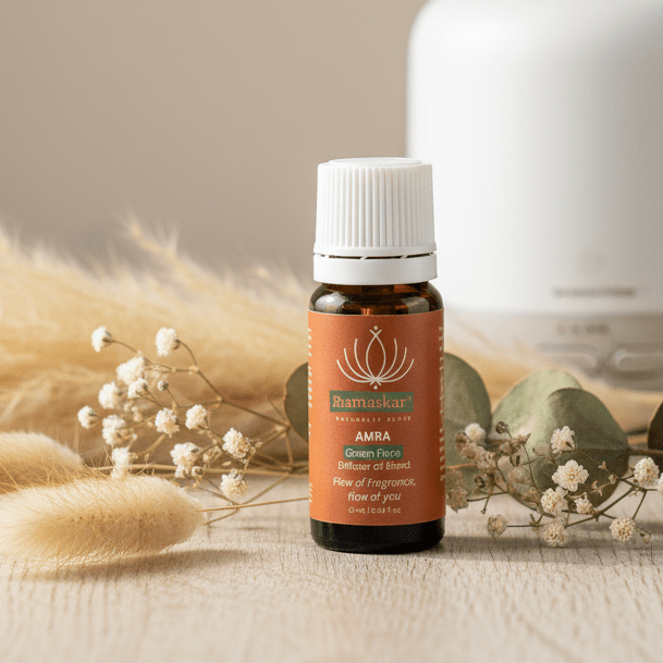 AMRA Diffuser Oil – Uplifting Natural Fragrance for Calm Spaces – Fragrance Diffusers on Brown Living™. SKU: DIF-NAM-001-AMR. Img 1.