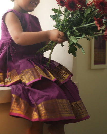 Anagha Purple Sharara Coord Set – Elegant Festive & Party Wear Outfit – Kids Ethnic Sets on Brown Living™. SKU: C35G2PS24. Img 2.