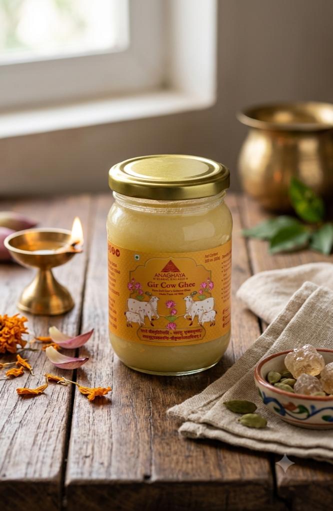 Anaghaya A2 Gir Cow Ghee | Pure Bilona Desi Ghee 500ml – Ghee on Brown Living™. SKU: 017. Img 5.