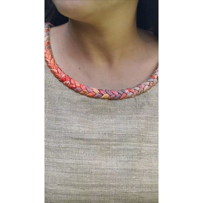 Anahita Natural Beige Zari Gicha Dress With Intricate Braid Work – Womens Dress on Brown Living™. SKU: HD1012XSN. Img 5.