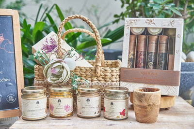 Ānanda Basket - Traditional Ayurvedic Wellness Hamper – Gift Giving on Brown Living™. SKU: Anand_1000gms. Img 4.