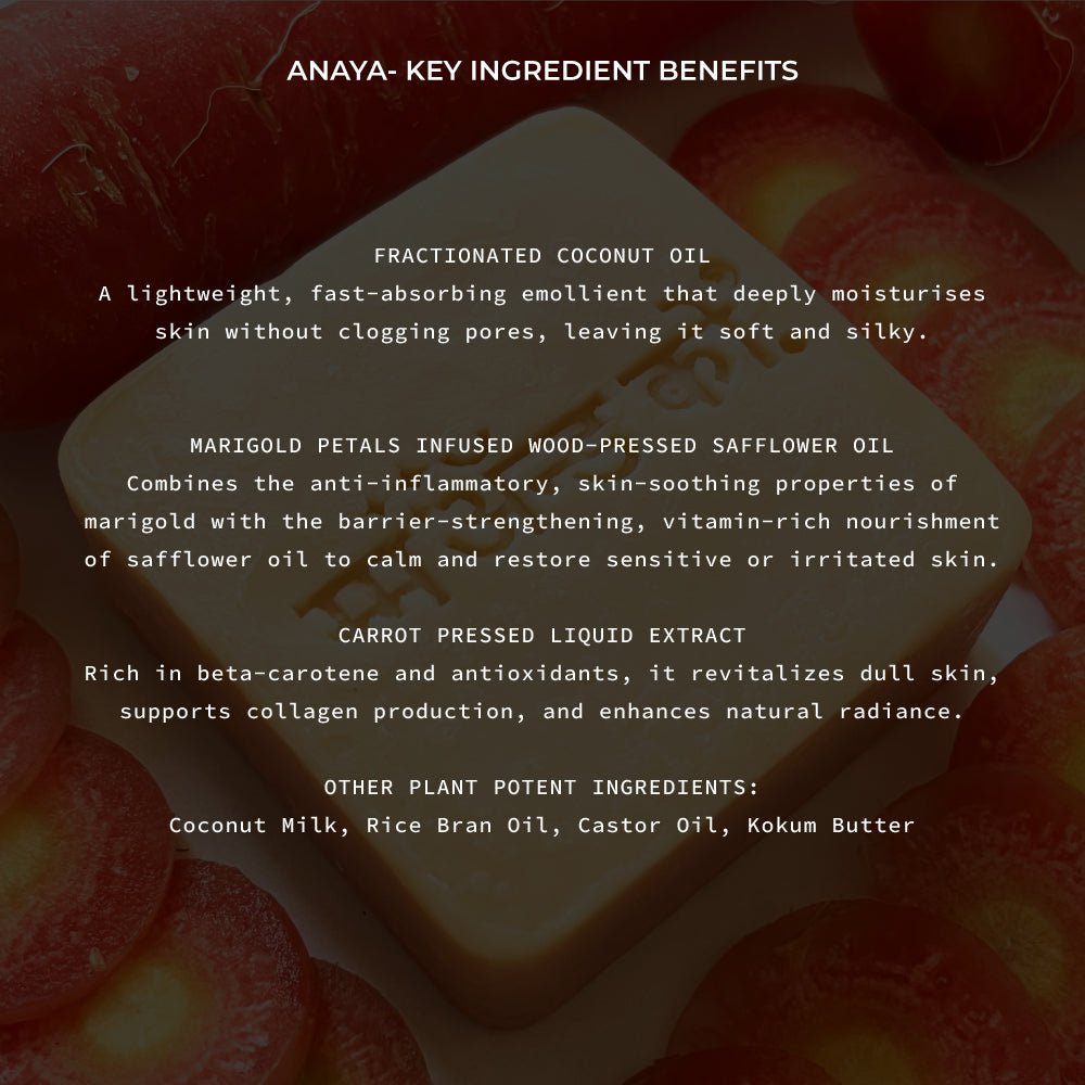 Anaya Carrot Coconut Milk Cold Process Soap – Body Soap on Brown Living™. SKU: CB06. Img 3.