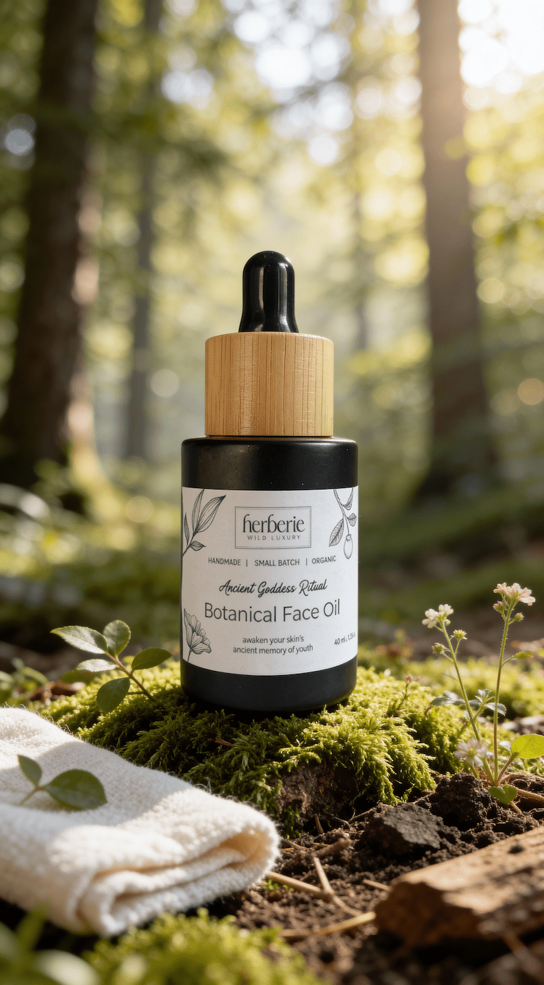 Ancient Goddess Ritual Face Oil | Nourishing Glow | 40ml – Face Oil on Brown Living™. SKU: AGRFO-40. Img 1.