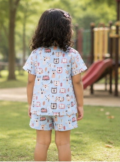 Animal Adda Unisex Kids Co - ord Set | Fun Printed Comfortable Outfit – Kids Daywear Sets on Brown Living™. SKU: AAU23M1. Img 4.
