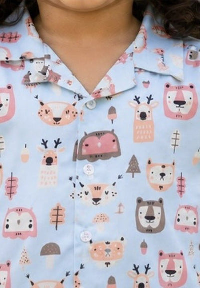 Animal Adda Unisex Kids Co - ord Set | Fun Printed Comfortable Outfit – Kids Daywear Sets on Brown Living™. SKU: AAU23M1. Img 5.