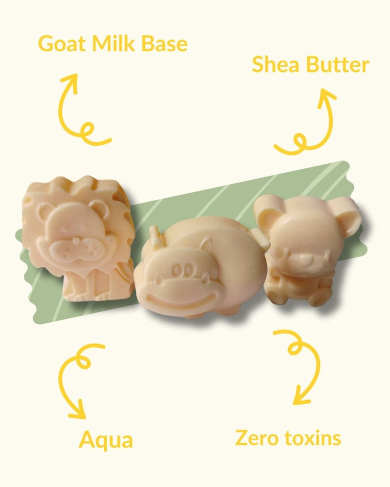 Animal Kingdom - Kids Animal Shaped Goat Milk Soap Set | Verified Sustainable by Brown Living™