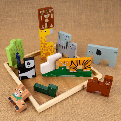 Animal Tetris Educational Toy | Spatial Skills & Logical Reasoning – Wooden Toys on Brown Living™. SKU: JNJ0003. Img 1.