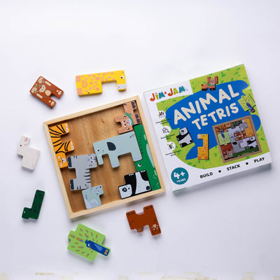 Animal Tetris Educational Toy | Spatial Skills & Logical Reasoning – Wooden Toys on Brown Living™. SKU: JNJ0003. Img 4.