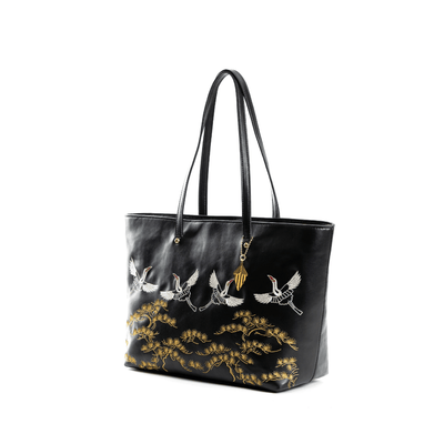 Antheia Vegan Leather Tote (Black) – Womens Bag on Brown Living™. SKU: TGH1010. Img 1.