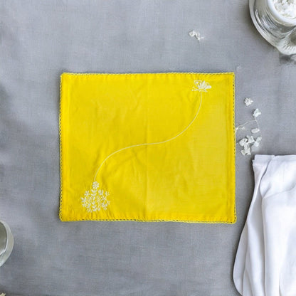 Anthophile Placemats - Set of 2 – Table Linens by Inara Home available on Brown Living™. Yellow . SKU: INPMY02. Img 6.