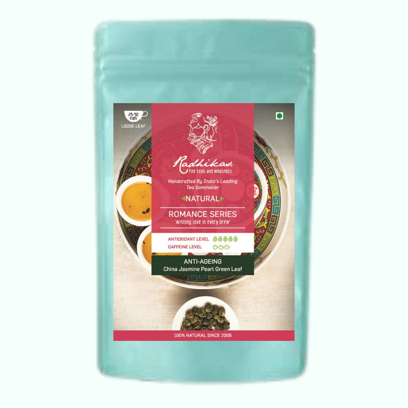 Anti-Ageing China Jasmine Pearl Green Leaf - The Tea That Captivates and Charms | Verified Sustainable Tea on Brown Living™