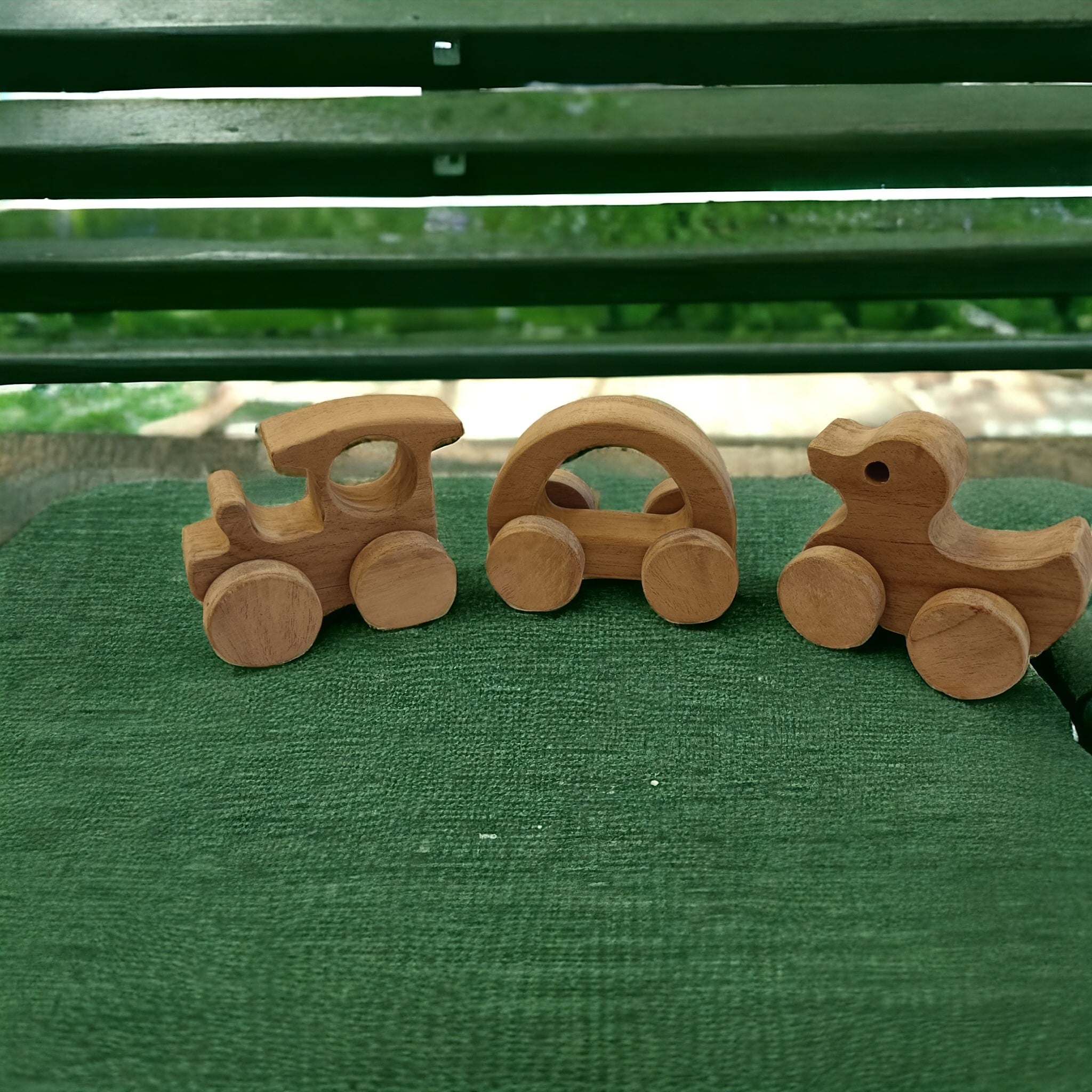 Anti - Bacterial & Healthy Push & Pull Toys – Duck, Train & Hollow Car – Toy Trains & Vehicles on Brown Living™. SKU: W_TRN-DK-HCR. Img 6.