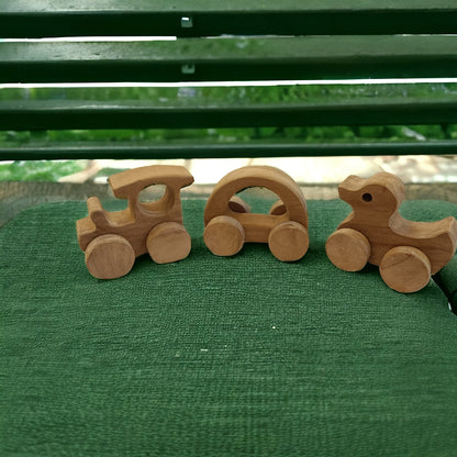 Anti - Bacterial & Healthy Push & Pull Toys – Duck, Train & Hollow Car – Toy Trains & Vehicles on Brown Living™. SKU: W_TRN-DK-HCR. Img 6.