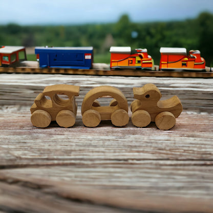 Anti - Bacterial & Healthy Push & Pull Toys – Duck, Train & Hollow Car – Toy Trains & Vehicles on Brown Living™. SKU: W_TRN-DK-HCR. Img 5.