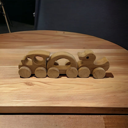 Anti - Bacterial & Healthy Push & Pull Toys – Duck, Train & Hollow Car – Toy Trains & Vehicles on Brown Living™. SKU: W_TRN-DK-HCR. Img 4.