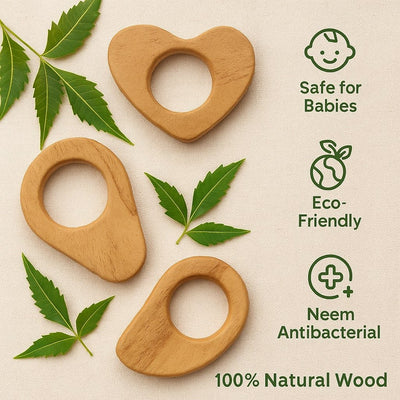 Antibacterial Neem Teethers For Babies | 100% Pure & Natural – Baby Teethers & Soothers on Brown Living™. SKU: T_AV-HRT-TMNG. Img 3.
