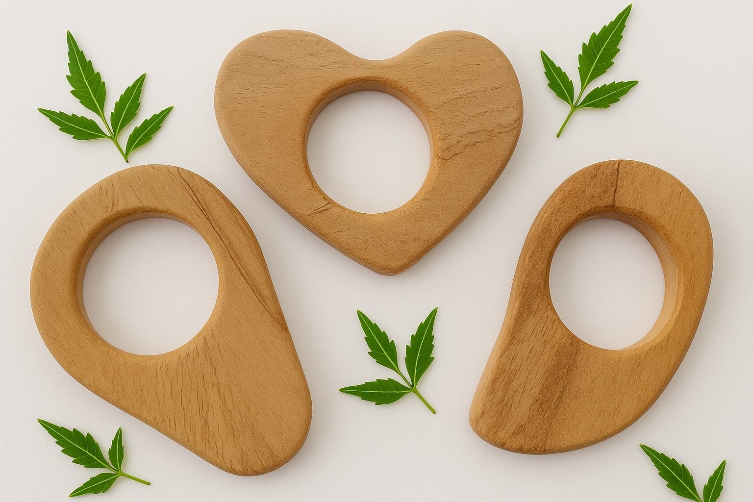 Antibacterial Neem Teethers For Babies | 100% Pure & Natural – Baby Teethers & Soothers on Brown Living™. SKU: T_AV-HRT-TMNG. Img 1.