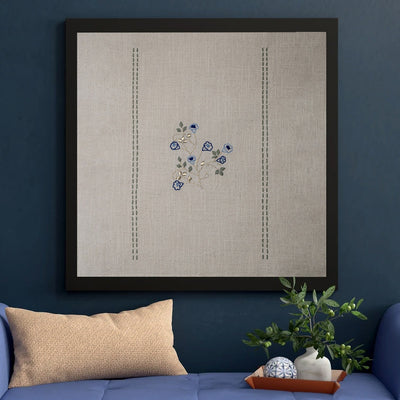 Aparajita Wall Art | Hand - Embroidered Cotton Textile Artwork (Unframed – Wall Decor on Brown Living™. SKU: UD00000189 - n. Img 1.