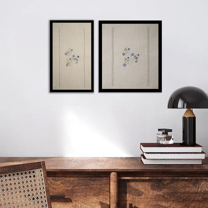 Aparajita Wall Art | Hand - Embroidered Cotton Textile Artwork (Unframed – Wall Decor on Brown Living™. SKU: UD00000189 - n. Img 2.