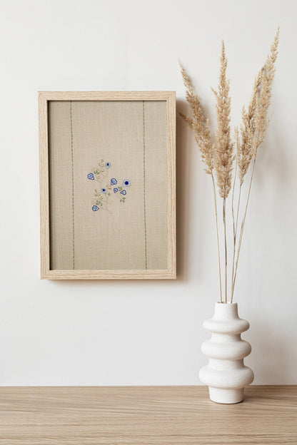 Aparajita Wall Art | Hand - Embroidered Cotton Textile Artwork (Unframed – Wall Decor on Brown Living™. SKU: UD00000190 - n. Img 3.