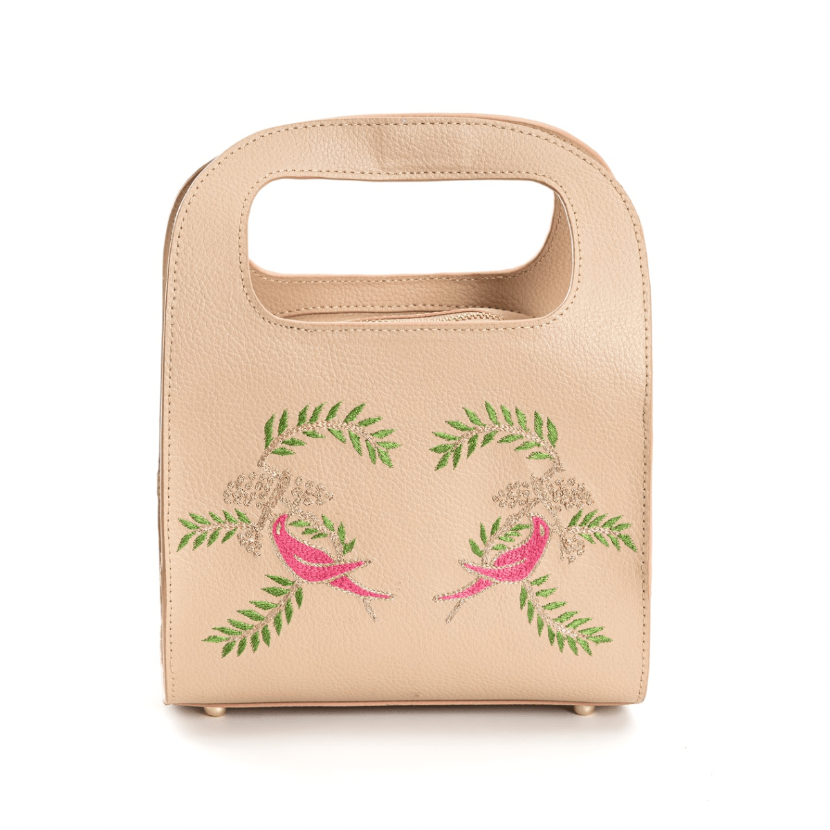 Aphrodite Vegan Leather Satchel Bag (Almond) – Satchel Bag on Brown Living™. SKU: SCGH - 3009. Img 5.