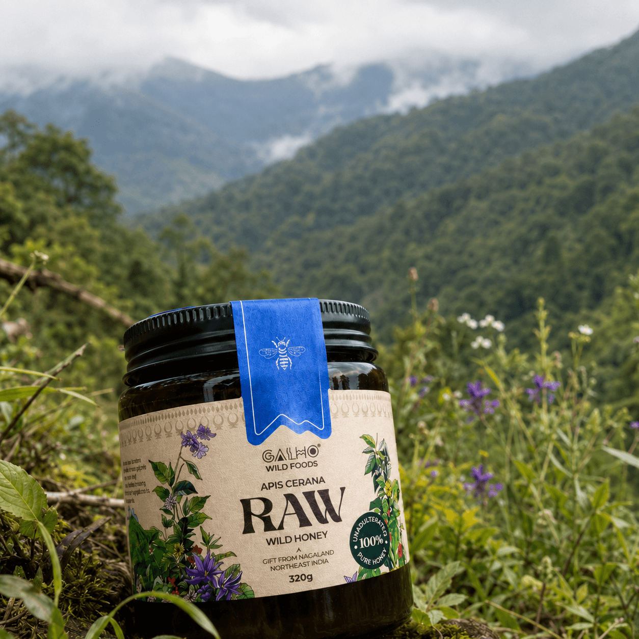 Apis Cerana Wild Flower Honey | Raw Natural Honey – Honey & Syrups on Brown Living™. SKU: GWF_120g. Img 1.