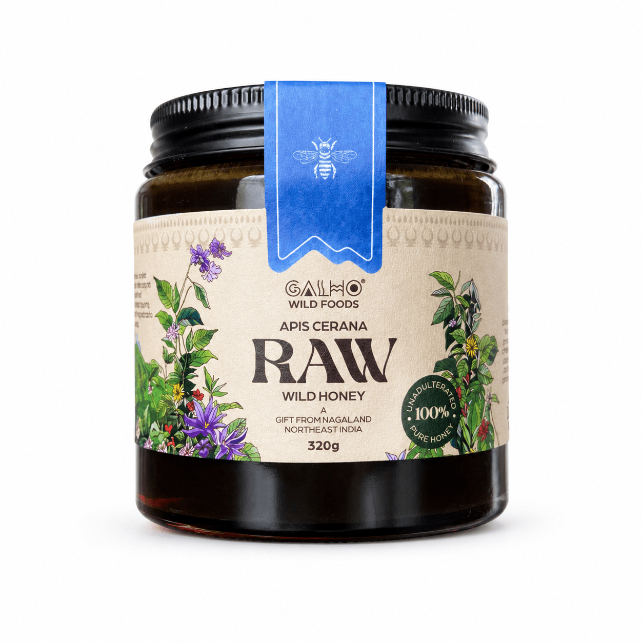 Apis Cerana Wild Flower Honey | Raw Natural Honey – Honey & Syrups on Brown Living™. SKU: GWF_320g. Img 2.