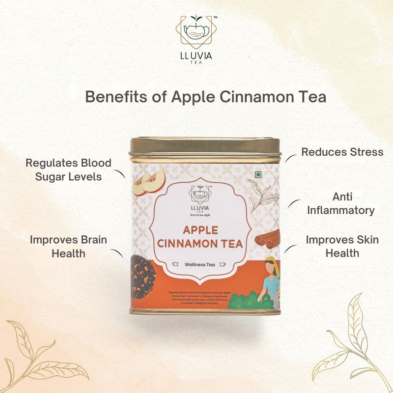 Apple Cinnamon Tea|Sweet and Spicy Blend - 50g | Verified Sustainable by Brown Living™