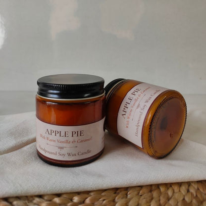 Apple Pie Scented Soy Wax Candle – Handcrafted & Long - Lasting – Candles & Fragrances on Brown Living™. SKU: BGSC000008. Img 4.