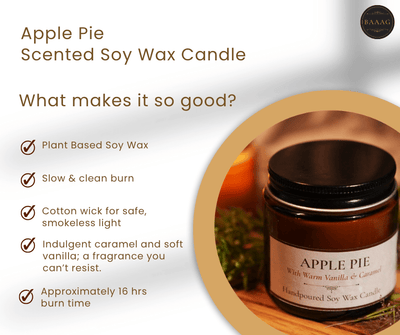 Apple Pie Scented Soy Wax Candle – Handcrafted & Long - Lasting – Candles & Fragrances on Brown Living™. SKU: BGSC000008. Img 2.