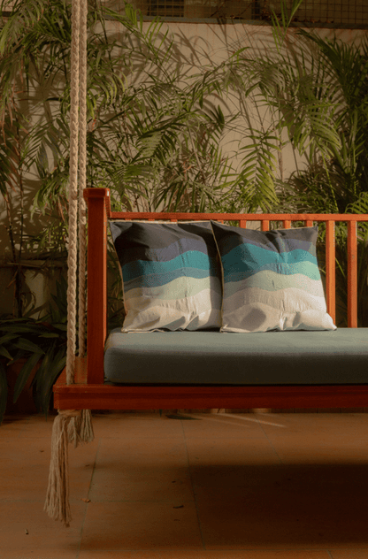 Aqua Pillow Covers (Set of 4) | Soft Home Décor Cushion Covers – Covers & Inserts on Brown Living™. SKU: C07. Img 2.