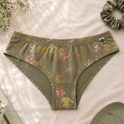 Aquamarine Cotton Tanga – Women’s Comfortable Underwear – Womens Underwear on Brown Living™. SKU: 008Triangle-TangaOliveSpltrAOP-XS. Img 6.