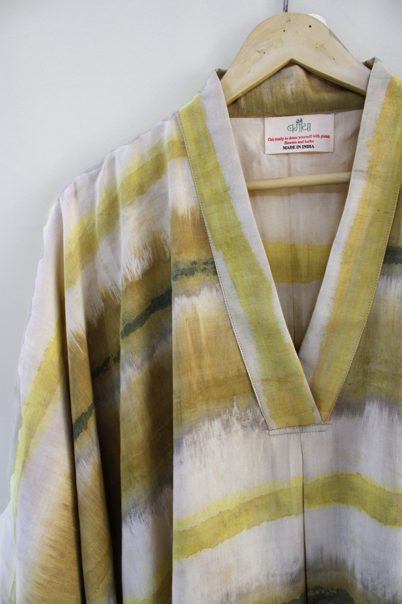 Aranya Handwoven Khadi Tussar Cotton - Yellow | Verified Sustainable by Brown Living™