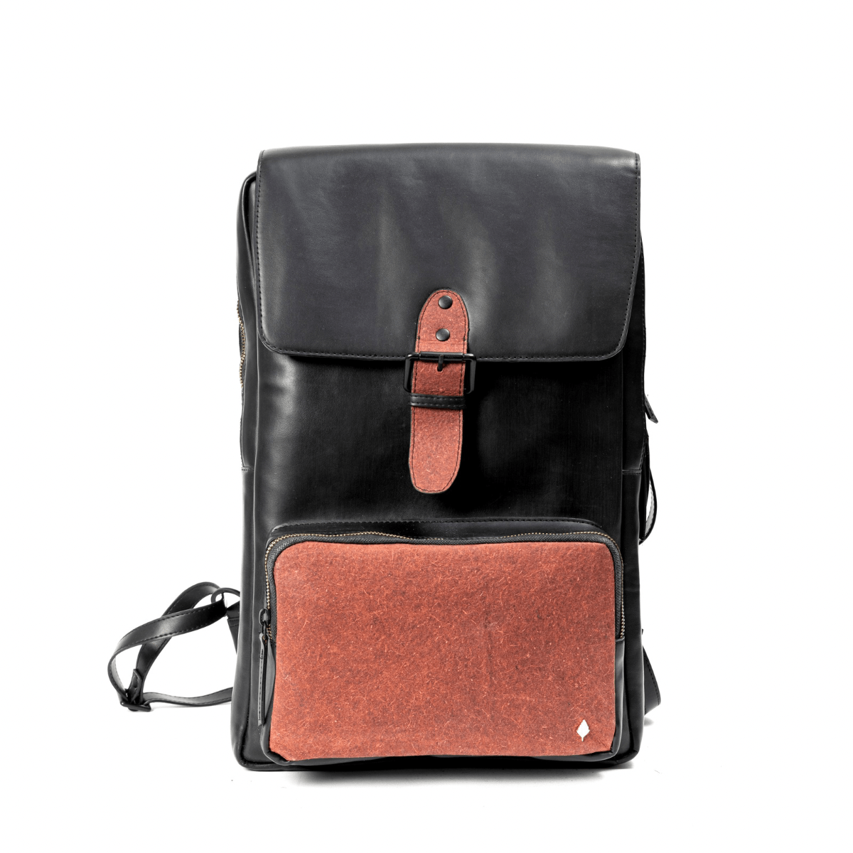 Arden Vegan Leather Bagpack - Black – Backpacks on Brown Living™. SKU: BPGH2025 - 4002. Img 7.