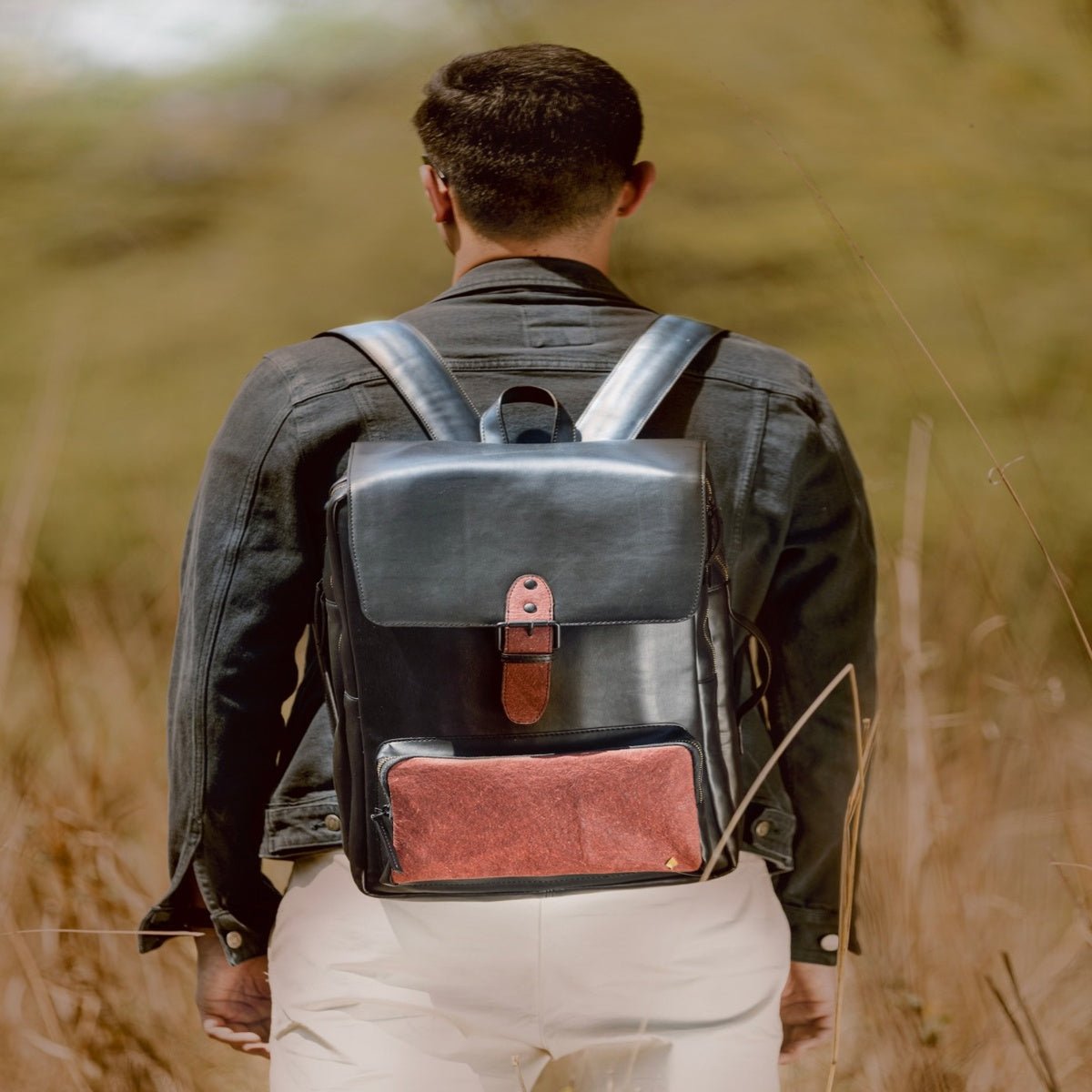 Arden Vegan Leather Bagpack - Black – Backpacks by Green Hermitage available on Brown Living™. . SKU: BPGH2025 - 4002. Img 3.