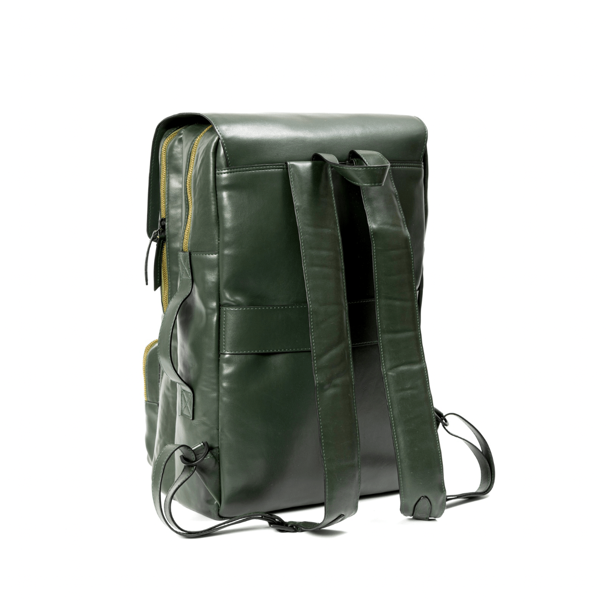 Arden Vegan Leather Bagpack - Green – Backpacks on Brown Living™. SKU: BPGH2025 - 4003. Img 8.