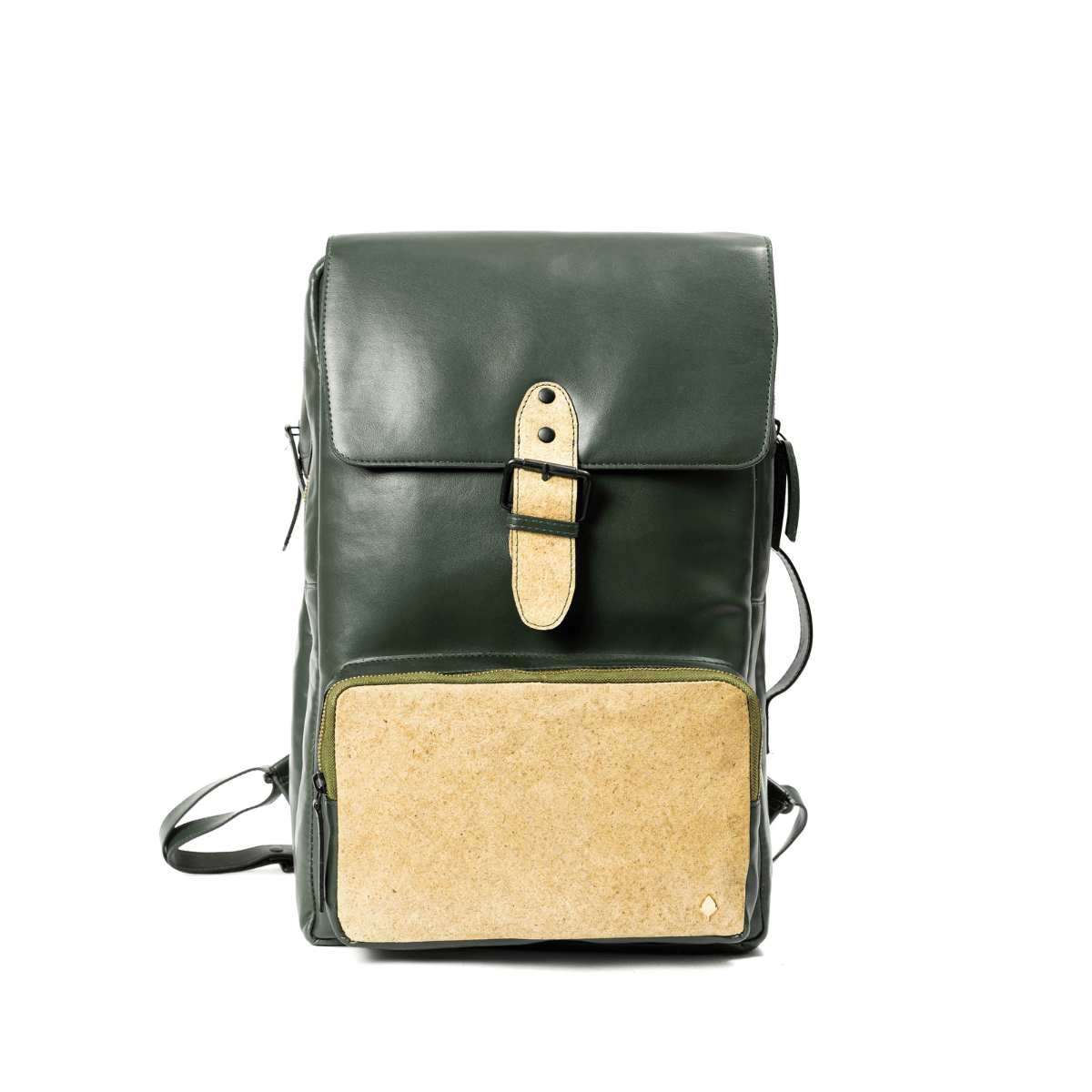 Arden Vegan Leather Bagpack - Green – Backpacks on Brown Living™. SKU: BPGH2025 - 4003. Img 9.