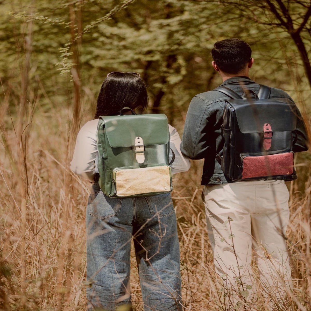 Arden Vegan Leather Bagpack - Green – Backpacks by Green Hermitage available on Brown Living™. . SKU: BPGH2025 - 4003. Img 2.