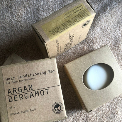 Argan - Bergamot Hair Conditioner Bar For Deep Nourishment | Verified Sustainable by Brown Living™