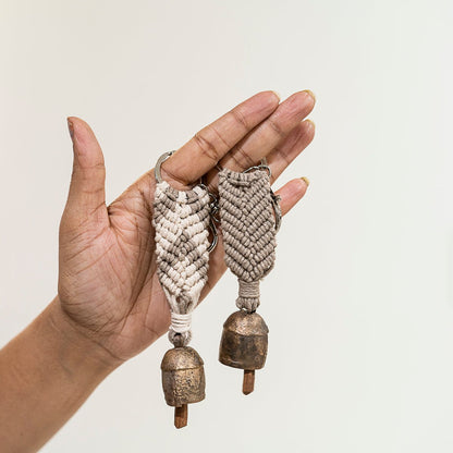 Aria Chevron Keyrings Set of 2 – Stylish & Durable Handmade Keychain – Travel Accessories on Brown Living™. SKU: S23ACHEVKEY178-E. Img 4.