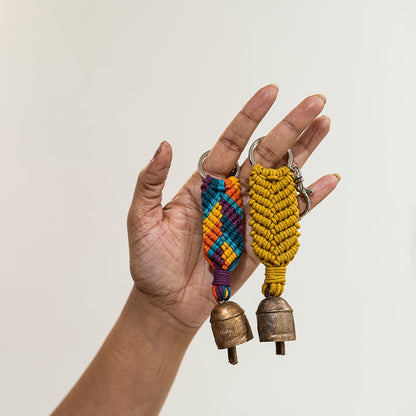 Aria Chevron Keyrings Set of 2 – Stylish & Durable Handmade Keychain – Travel Accessories on Brown Living™. SKU: S23ACHEVKEY178-RMY. Img 6.