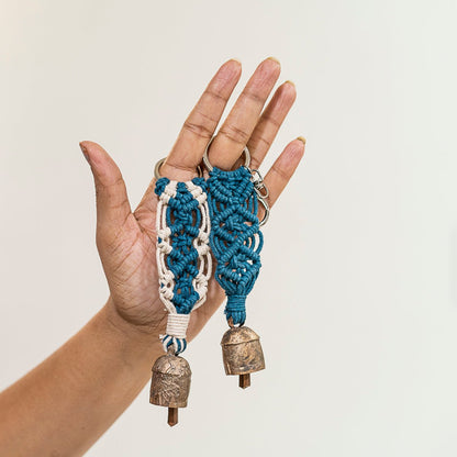 Aria Diamond Keyrings (Set of 2) | Stylish Handmade Keychain Duo – Travel Accessories on Brown Living™. SKU: S23ADIAKEY180-IB. Img 6.