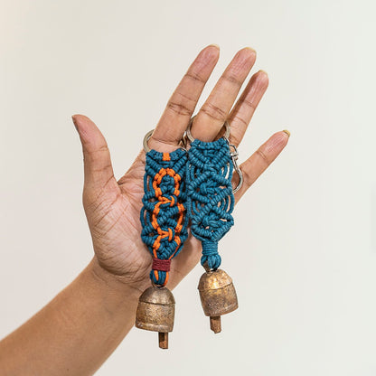 Aria Diamond Keyrings (Set of 2) | Stylish Handmade Keychain Duo – Travel Accessories on Brown Living™. SKU: S23ADIAKEY180-IIW. Img 4.