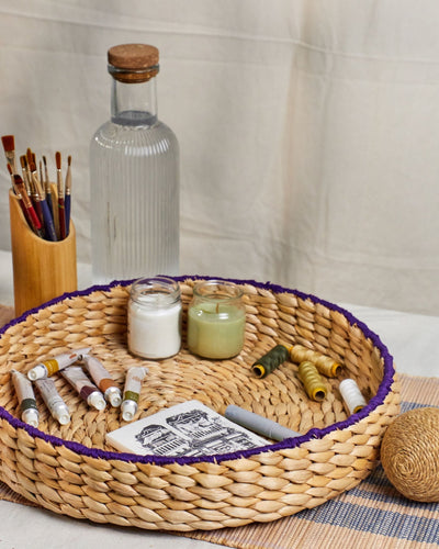 Aroha - Banana Fiber Serving Tray – Home Decor on Brown Living™. SKU: S-020. Img 3.