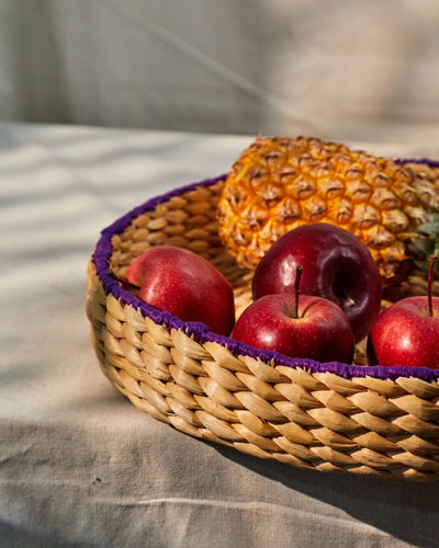 Aroha - Banana Fiber Serving Tray – Home Decor on Brown Living™. SKU: S-020. Img 1.