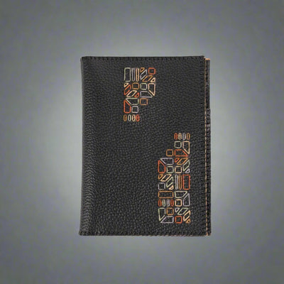 Artisan Embroidered Wallet – Crafted from Upcycled Materials – Mens Wallet on Brown Living™. SKU: W0002A. Img 1.