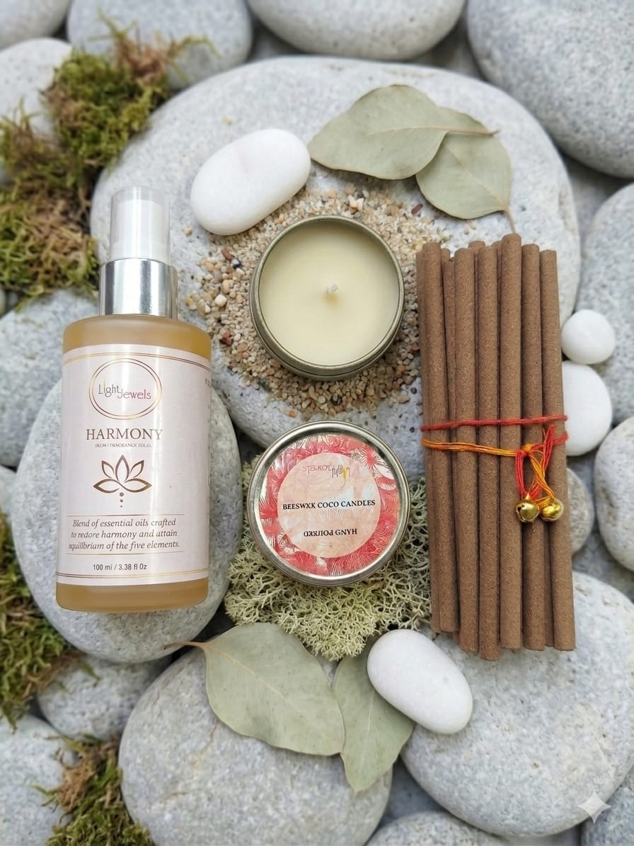 Artisanal Home Fragrance Box-Room Spray,Bambooless Incense & Camphor – Candles & Fragrances on Brown Living™. SKU: SN25115. Img 5.