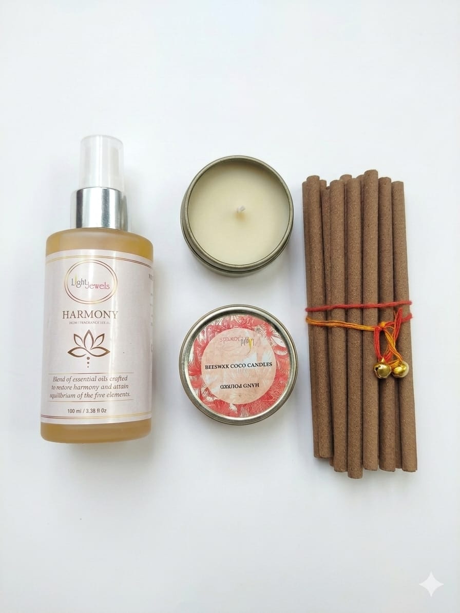 Artisanal Home Fragrance Box-Room Spray,Bambooless Incense & Camphor – Candles & Fragrances on Brown Living™. SKU: SN25115. Img 4.